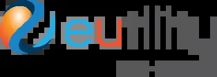 Zeutility logo featuring orange and blue curved design with company name text