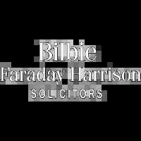 Bible Faraday Harrison Solicitors logo in grayscale with stacked text layout